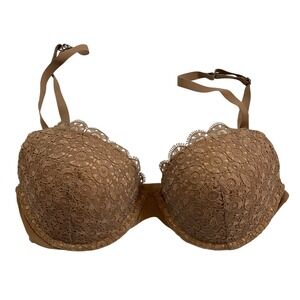 Victoria's Secret‎ Biofit Demi T-Shirt Bra Lace Trim Padded Underwire 34D Nude